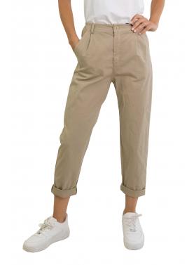 Pantalone chino in cotone con elastico dietro leggero